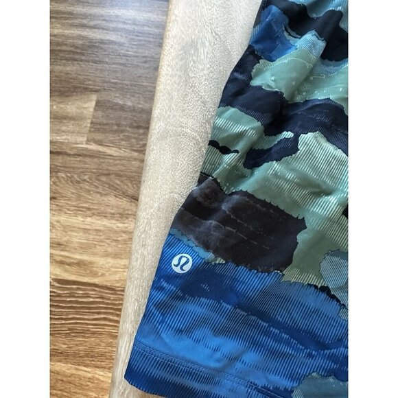 Lululemon Men's Board Shorts Swim Trunks Green Blue Black Lined Size Large 7" - Picture 5 of 5